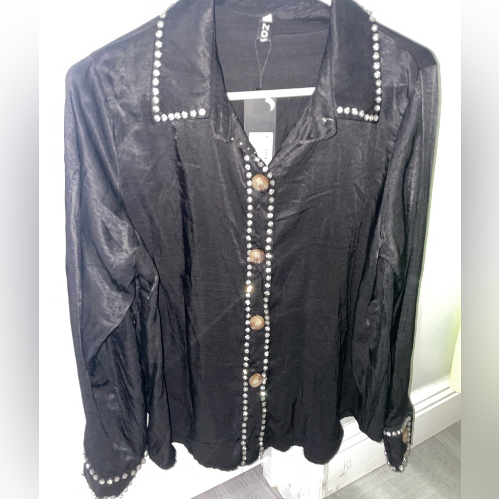 Rhinestone buttoned down - Picture 2 of 5